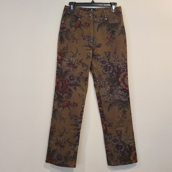 Etro Floral Straight Leg Jeans - Picture 1 of 5